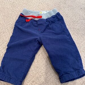 Baby Boden Navy Blue Joggers with Red Accent